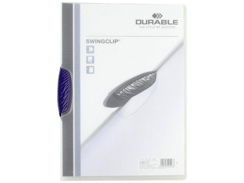 DURABLE Chemise à clip SWINGCLIP, format A4, clip bleu