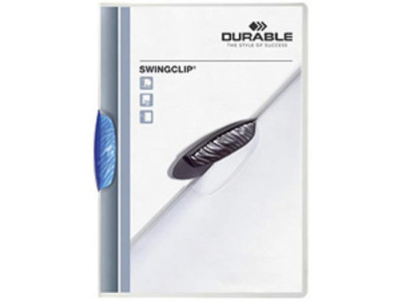DURABLE Chemise à clip SWINGCLIP, format A4, clip bleu