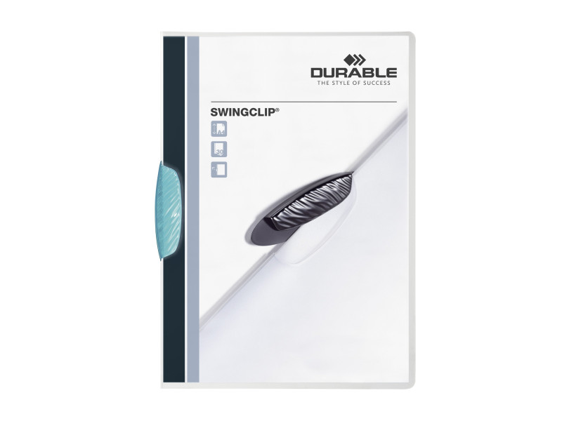 DURABLE Chemise à clip SWINGCLIP, format A4, clip bleu