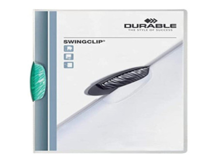DURABLE Chemise à clip SWINGCLIP, format A4, clip pétrole