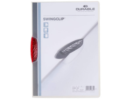 DURABLE Chemise à clip SWINGCLIP, format A4, clip pourpre