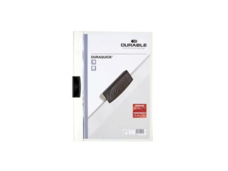 DURABLE Chemise à clip DURAQUICK, format A4, blanc