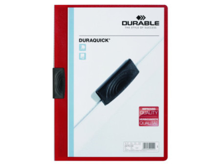 DURABLE Chemise à clip DURAQUICK, A4, rouge