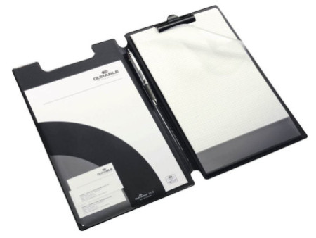 DURABLE Porte-bloc avec pince, format A4+, sous film, noir