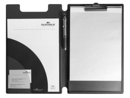 DURABLE Porte-bloc avec pince, format A4+, sous film, noir