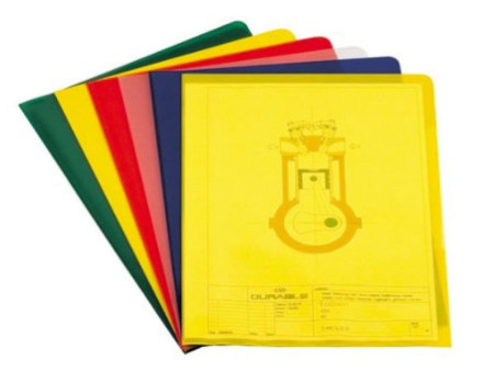 DURABLE Pochettes-coins, A4, en PP, 0,12 mm, vert
