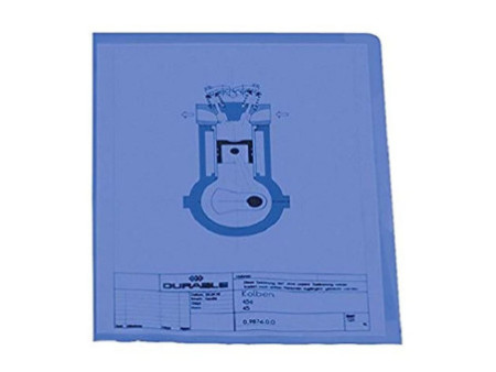 DURABLE Pochette coin, A4, en PP, 0,12 mm, bleu
