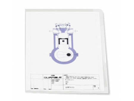 DURABLE Pochette-coin, A4, 0,15 mm, transparent