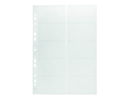 DURABLE Pochettes pour cartes de visite, A4, pour 10 cartes