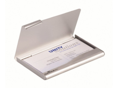 DURABLE Etui pour cartes de visite BUSINESS CARD BOX, argent