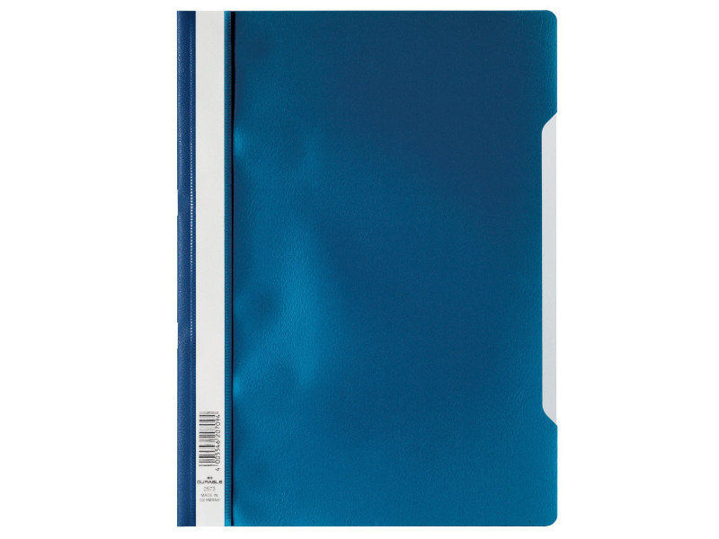 DURABLE Chemise à lamelle, A4, en PP, bleu foncé