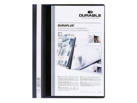DURABLE Chemise à lamelle DURAPLUS, A4, noir