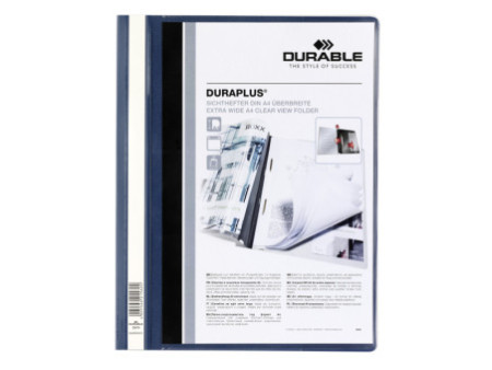 DURABLE Chemise à lamelle DURAPLUS, format A4, bleu foncé