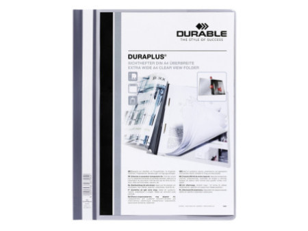 DURABLE Chemise à lamelle DURAPLUS, A4, gris