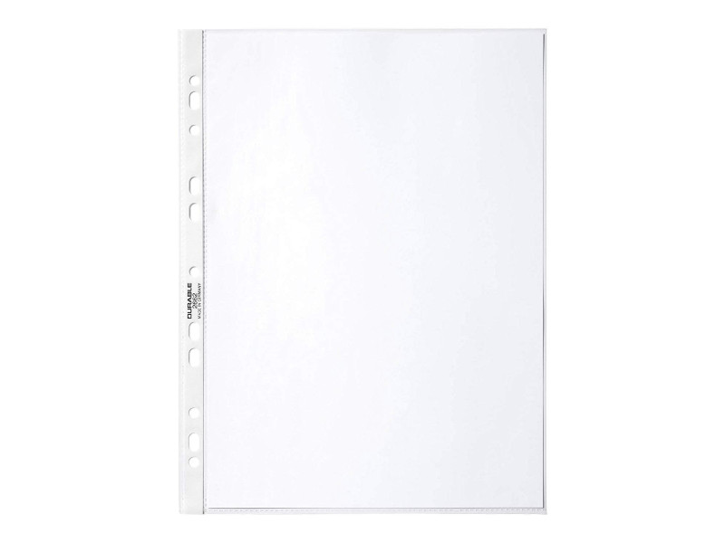 DURABLE Pochette perforée, A4, PP, 0,06 mm, transparent