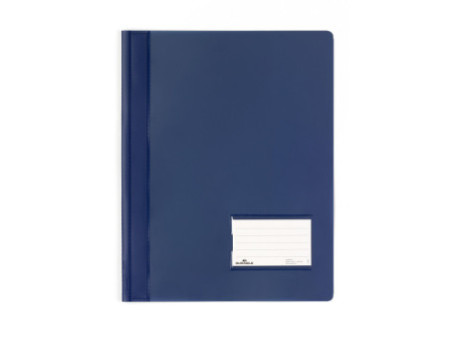 DURABLE Chemise à lamelle DURALUX,A4, bleu foncé translucide