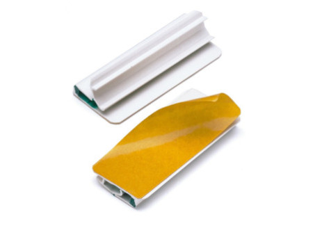DURABLE VARIOCLIP adhésif, clip blanc avec bandes vertes