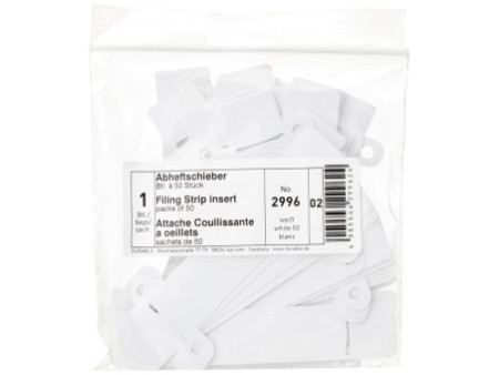 DURABLE Languette coulissante, blanc
