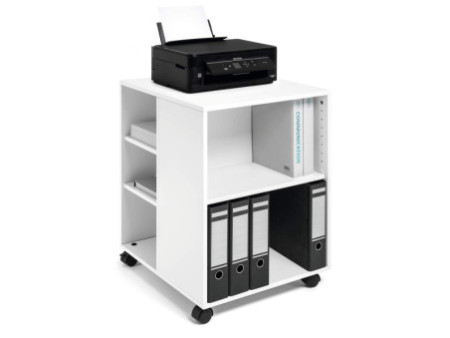 DURABLE Desserte de bureau '74/59' ouvert, 6 étagères, blanc