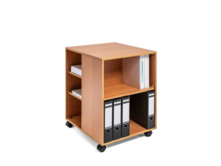 DURABLE Desserte de bureau '74/59' ouvert, 6 étagères, hêtre