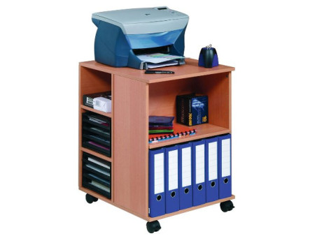 DURABLE Desserte de bureau '74/59' ouvert, 6 étagères, hêtre