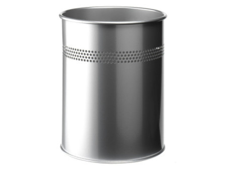 DURABLE Corbeille à papier METALLique, rond, 15 litres