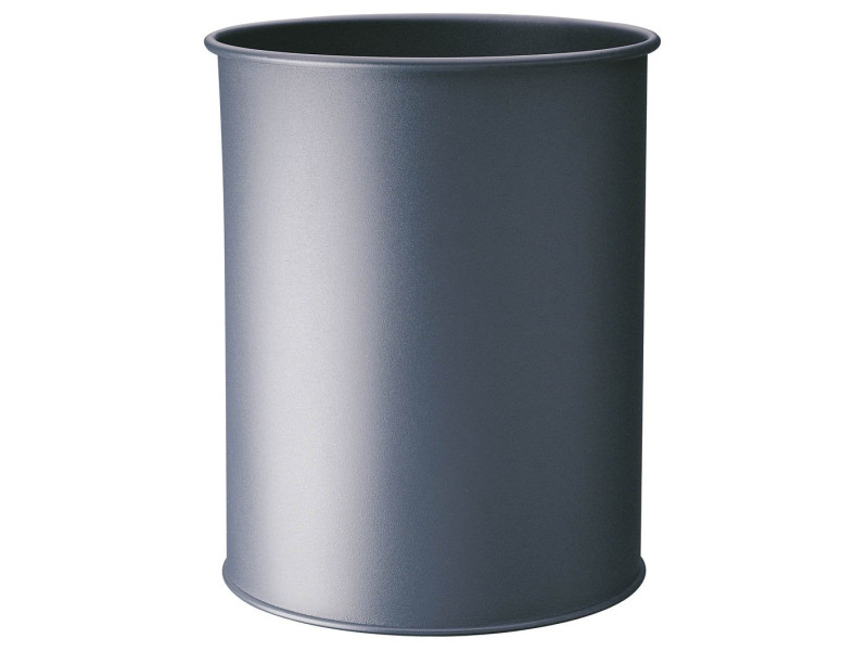 DURABLE Corbeille à papier, rond, 15 litres, anthracite