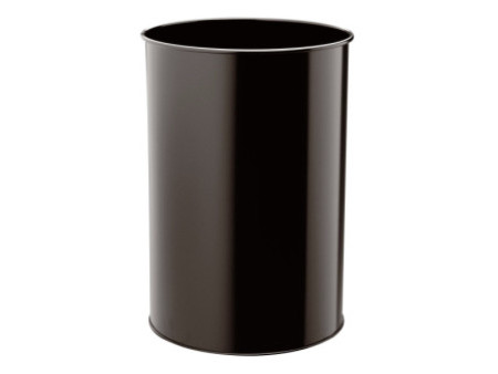 DURABLE Corbeille METALL, rond, 30 litres, noir