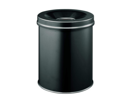 DURABLE Corbeille à papier SAFE, ronde, 15 litres, noir