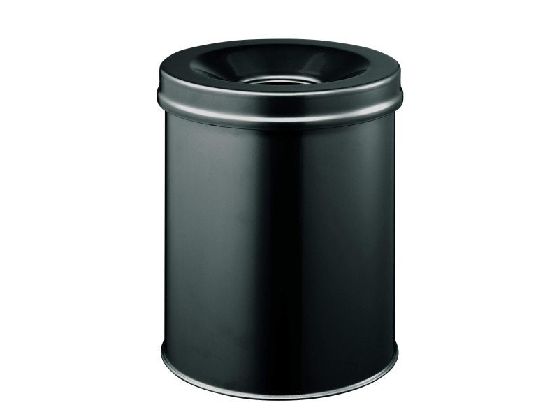 DURABLE Corbeille à papier SAFE, ronde, 15 litres, noir