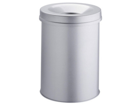 DURABLE Corbeille à papier SAFE, rond, 15 litres, gris