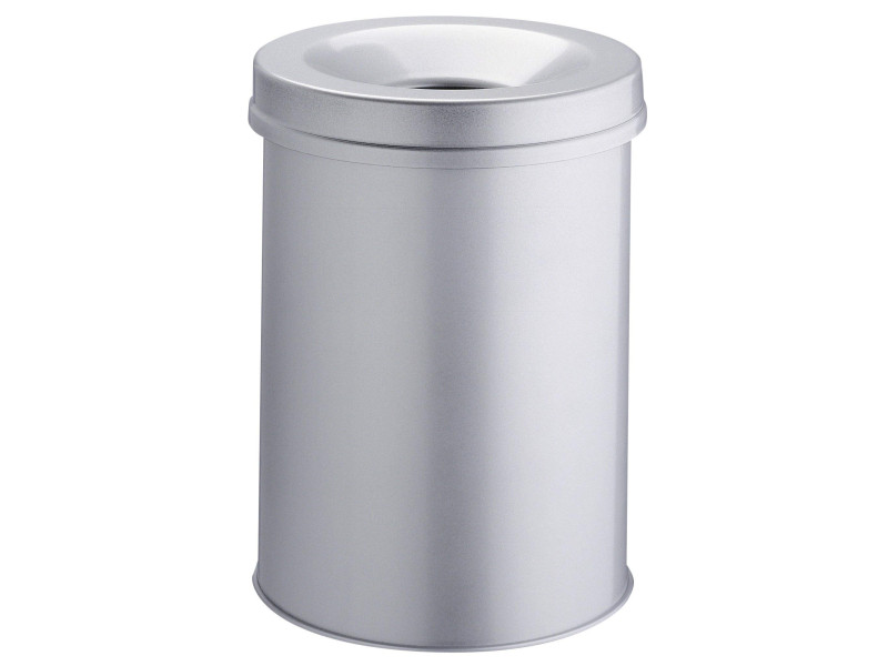 DURABLE Corbeille à papier SAFE, rond, 15 litres, gris