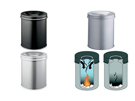 DURABLE Corbeille à papier SAFE, rond, 15 litres, gris