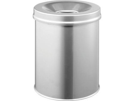 DURABLE Corbeille à papier SAFE, rond, 15 litres, argent