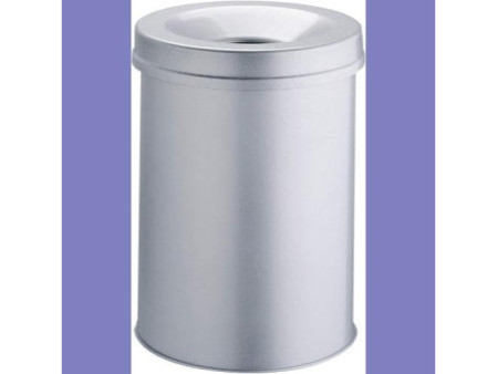 DURABLE Corbeille à papier SAFE, rond, 15 litres, argent