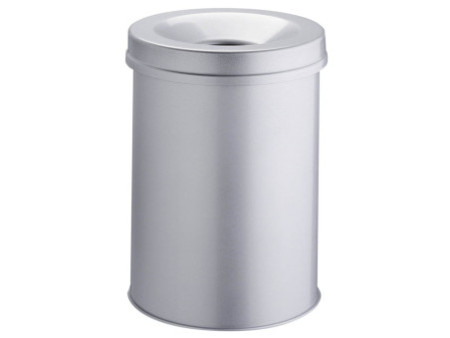DURABLE Poubelle SAFE, rond, 30 litres, gris