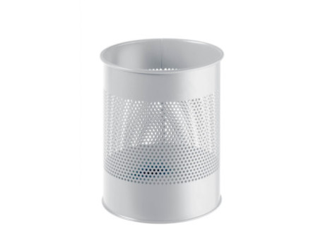 DURABLE Corbeille papier METAL, ronde, 5 litres, gris