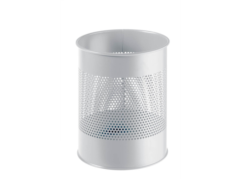 DURABLE Corbeille papier METAL, ronde, 5 litres, gris