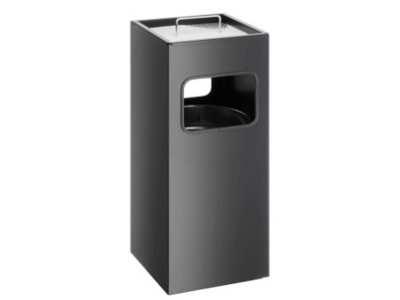 DURABLE Corbeille à papier METAL, avec cendrier, 17 litres
