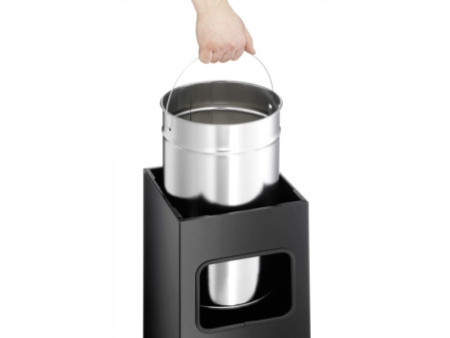DURABLE Corbeille à papier METAL, avec cendrier, 17 litres