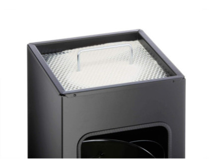 DURABLE Corbeille à papier METAL, avec cendrier, 17 litres