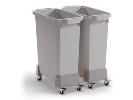 DURABLE Chariot DURABIN 60 L, en rPP, 4 roulettes, gris