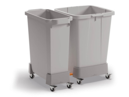DURABLE Chariot DURABIN 90 L, en rPP, 4 roulettes, gris