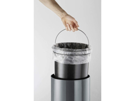 DURABLE Poubelle à pédale métal, rond, 5 litres, anthracite