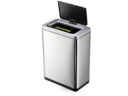DURABLE Poubelle à capteur 'NO TOUCH DUO', 2 x 20 litres