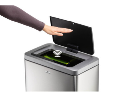 DURABLE Poubelle à capteur 'NO TOUCH DUO', 2 x 20 litres