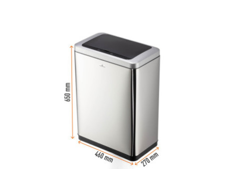 DURABLE Poubelle à capteur 'NO TOUCH DUO', 2 x 20 litres