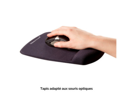 Fellowes Repose-poignet PlushTouch avec tapis de souris,noir
