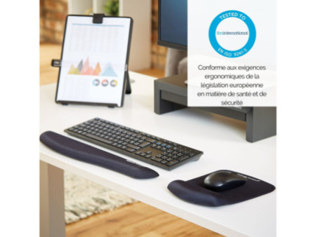 Fellowes Repose poignet pour clavier PlushTouch, noir