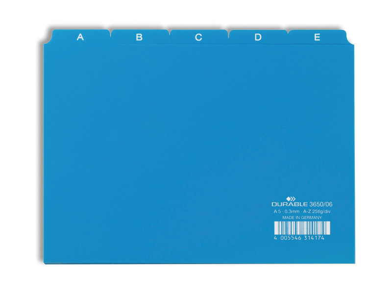DURABLE intercalaire A - Z, en PP, format A5 paysage
